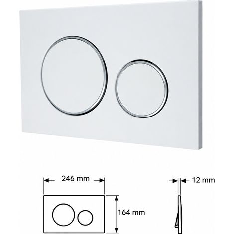 Plaque de déclenchement compatible Sigma 20 double touche blanc brillant pour réservoir de WC 1 × 1 × 1 cm 1 g – Livraison gratuite