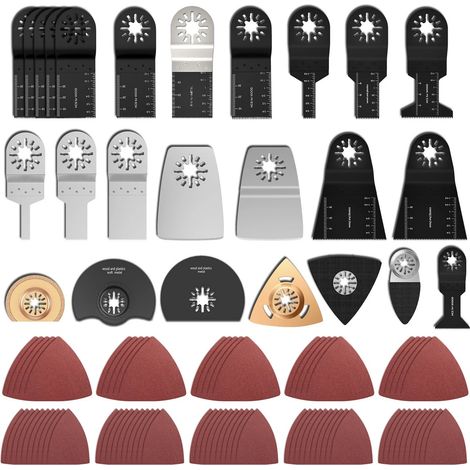 Lot de 100 lames multifonctions pour scie double précision – Acier à haute teneur en carbone – Pour métal, bois et plastique – Coupe nette rapide (1/5)