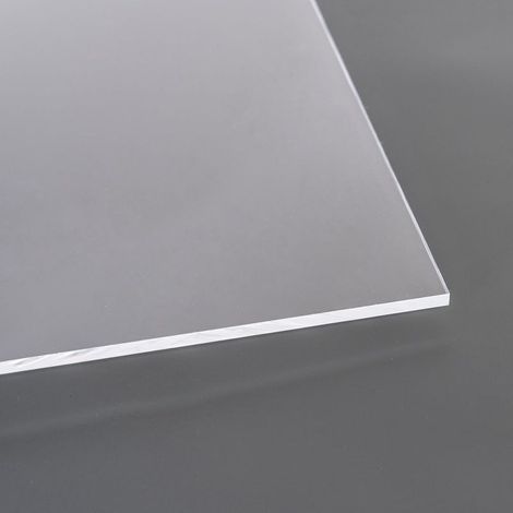 Verre acrylique 40 x 40 cm Transparent Cristallin Résistant aux UV Revêtement double face Découpe sur mesure disponible Épaisseur : 4 mm (1/5)