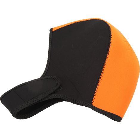 Cagoule thermique pour combinaison de plongée, protection solaire UV, séchage rapide, pour hommes et femmes, noir et orange. (1/5)