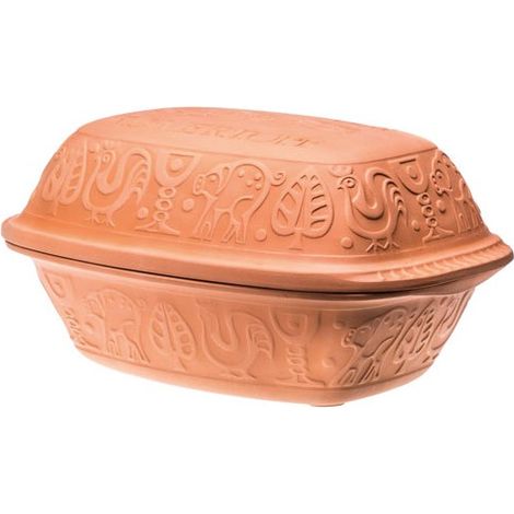 Cocotte en terre cuite pour 6 personnes – Capacité 5 kg – Livre de recettes inclus – Cuisson saine et savoureuse