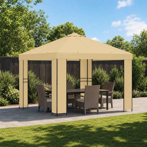Teenpull – Pavillon 3 x 3 m Creme Polyester und Stahl 190 gsm (1/5)