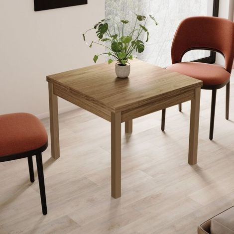 KIT TAVOLO LIBRO 90/180X90XH79CM NOCE
