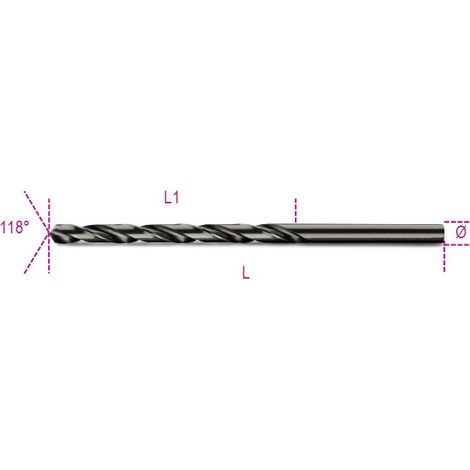 PUNTE RETTIFICATE BRUNITE HSS SERIE LUNGA ART.412L MIS. 3,00