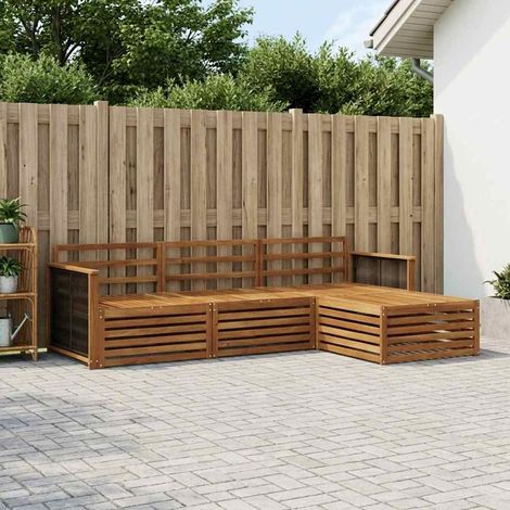 vidaXL Outdoor Sofa Set 4 pcs Natural Solid Acacia Wood (1/5)