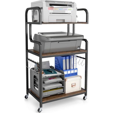 COSTWAY Porta Stampante Mobiletto Supporto Carrello Tavolino Organizer Ruote Rotelle Supporto Stampante Mobile Ufficio Mobile Per Stampante Mobiletto Per Stam (1/5)