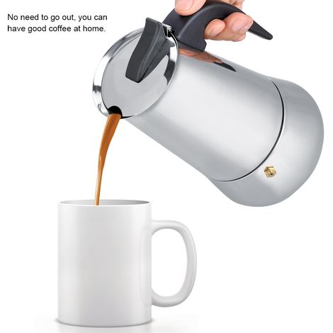Cafetière/moka portable en acier inoxydable (1/5)