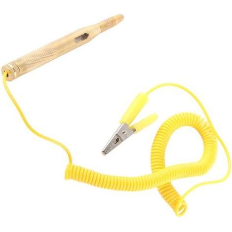 Testeur de circuit automobile 6/12/24 V – Stylo détecteur de tension pour ampoules – Jaune – Lot de 1 (1/5)