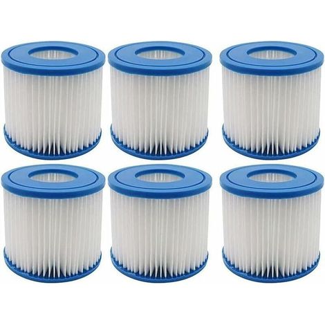 6er-Pack Spa- und Poolfilter - Typ D - Ersatzfilterkartusche für Summer Waves (1/5)