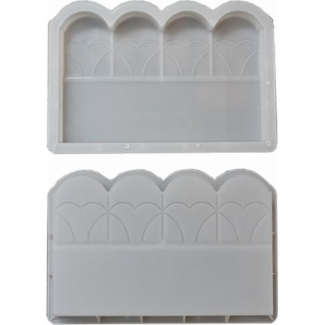 Moule à Béton pour Clôture de Jardin en Plastique Moule de Pavage DIY pour Bordure Pelouse et Allée Forme pour Brique Ciment Réutilisable Outil Maçonnerie Extérieur