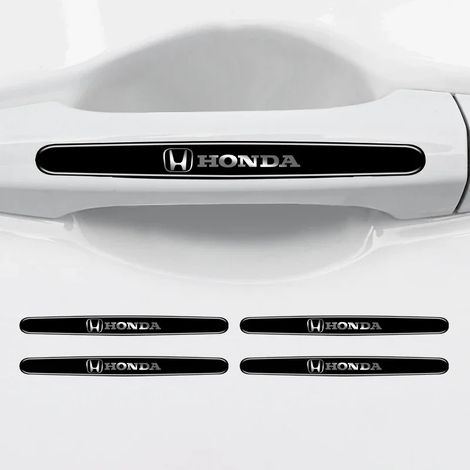 (4 poignées) Film protecteur autocollant pour poignées de portières de voiture, compatible avec Honda Civic FIT, Accord, Prelude, CRV, 5th City, CRZ, CRX, Mugen, Jazz et Pilot. (1/4)