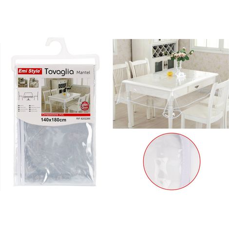 Tovaglia PVC Impermeabile Trasparente Rettangolare 140X180cm (1/2)