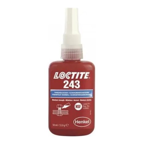 Colle Loctite frein filet moyen 243 résistance moyenne démontable