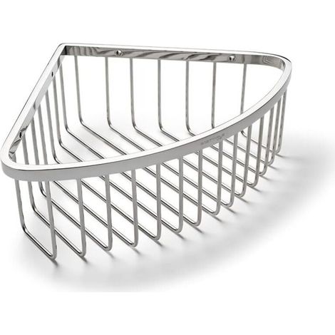 Étagère de douche d'angle en acier inoxydable poli, profondeur 8 cm, 1 pièce (1/5)