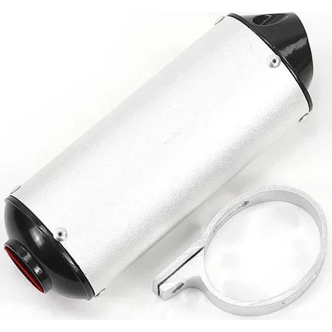 Pot D'échappement Univers pour Moto Tout-Terrain 125cc 140cc 150cc 160cc Tuyau d'échappement de Moto(Blanc 32mm)