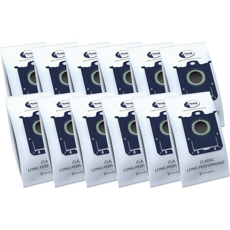 Sacs pour aspirateur Electrolux E201SM S-Bag Classic Long Performance Mega Pack, lot de 12 (1/5)