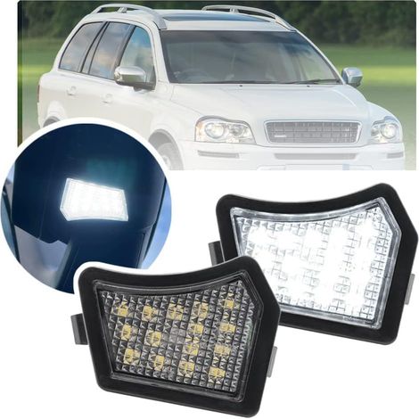 2 luces LED de cortesía para espejo retrovisor, para Volvo V40, XC90, S40, V50, C30, C70, S60, V60, S80, V70, XC70, Jaguar XF, XE, XJ. (1/4)