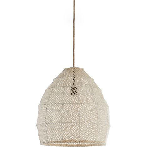 Light & Living - hängeleuchte - Makassar - beige - textil - E27 -