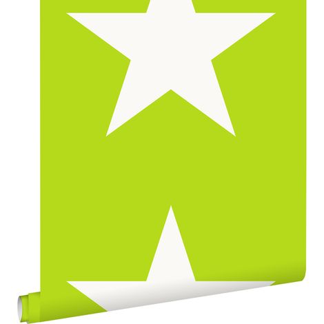 papier peint étoiles vert citron - ESTAhome (1/5)