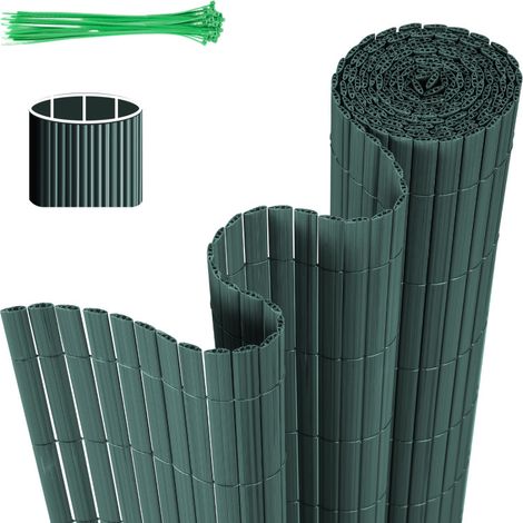 SWANEW Canisse en PVC double face,90% d'occultation,Vert,H.120 cm x L.900 cm (1/5)