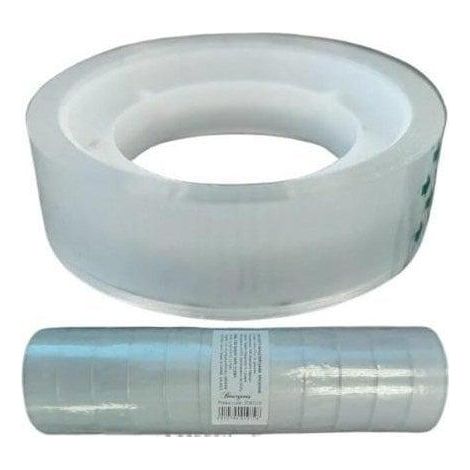 Cinta adhesiva transparente de 12 mm x 10 m (12 unidades)