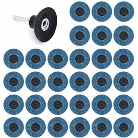 [JAMAIS UTILISÉ] 31 Pcs 2 Pouces 50mm Disques Abrasifs Disques Lamelles 40 Grit 60 Grit 80 Grit (1/4)