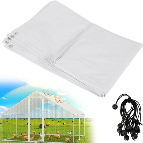 Jiubiaz Lona de PE para gallinero, material impermeable, cubierta  para aves de corral