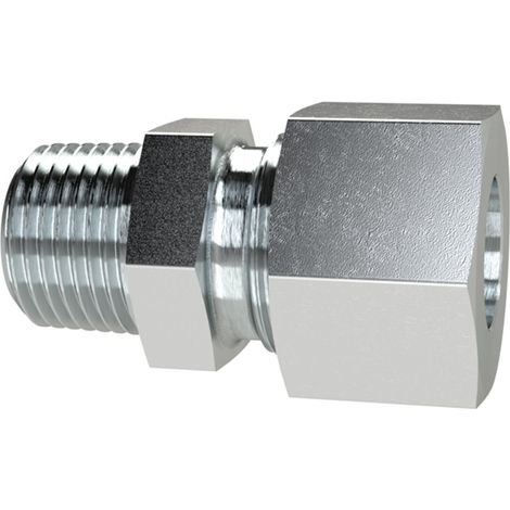 Riegler Gerade Einschraubverschraubung, R 3/8 a., Rohr-Ø 14, Stahl verz. (1/3)