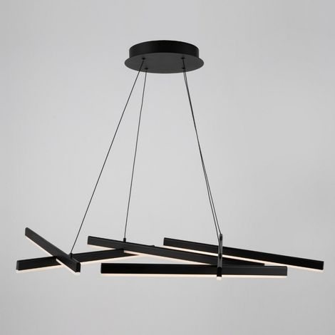 Line Integrierte LED-Deckenpendelleuchte Schwarz (1/5)