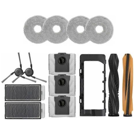 Accessoires pour aspirateur Dreame L40S Ultra : brosse latrale double rouleau, filtre, chiffon de nettoyage, sac poussire (pices dtaches pour aspirateur L50 Ultra).