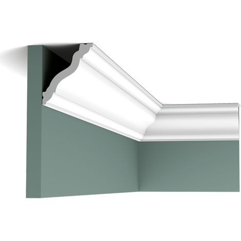 Orac – Corniche plafond 7x6x200cm – Moulure décorative en Duropolymer – Effet plâtre – Découpe facile – Pour collage au mur et plafond (1/6)