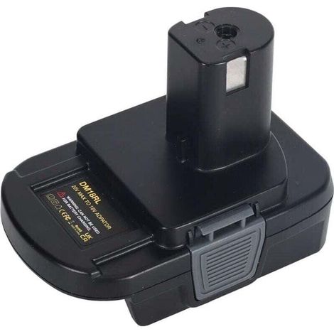 Adaptateur de Batterie DM18RL pour Ryobi 18V Outils électriques à Batterie au Lithium, converti avec dewalt ou Milwaukee