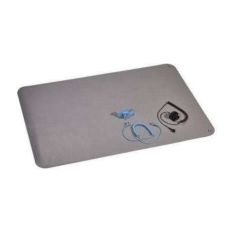 Wolfgang Warmbier 1400.663.C Kit tappetini ESD da tavolo Grigio platino (L x L) 900 mm x 610 mm incl. Cavo di messa a t (1/3)