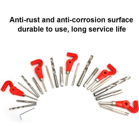 Kit de réparation de filetage Helicoil 131 pièces pour automobile, M5 M6 M8 M10 M12 (métrique) (1/5)
