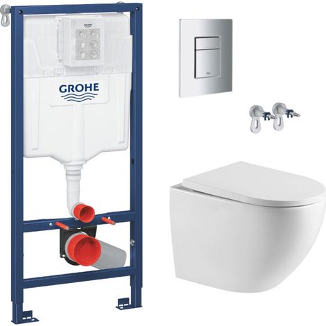 Swiss Aqua Technologies Pack WC Rapid SL + WC sans bride Swiss Aqua Technologies + Plaque de commande Skate Cosmopolitan (RapidSL-FusionTQ-1)
