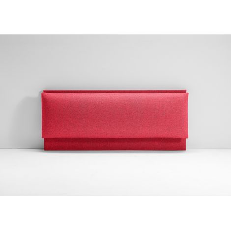 EVERGREENWEB - Testata Letto Una piazza e mezza Imbottita, Testiera di Tessuto antimacchia con cuscino imbottito in Foam, interno in puro legno. Testata letto muro, Realizzata in Italia - ROSSA