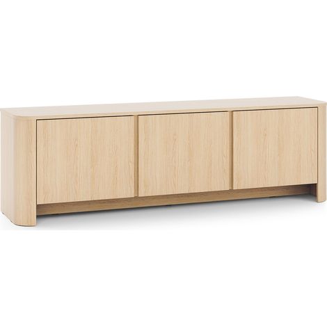 Meuble TV, Chêne Vicenza, 168 x 39 x 52 cm Meuble moderne aux bords arrondis (1/5)