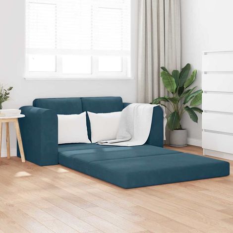Canapé-Lit,Lit de jour,Lit de repos 60cm Bleu Velours 142262 (1/5)
