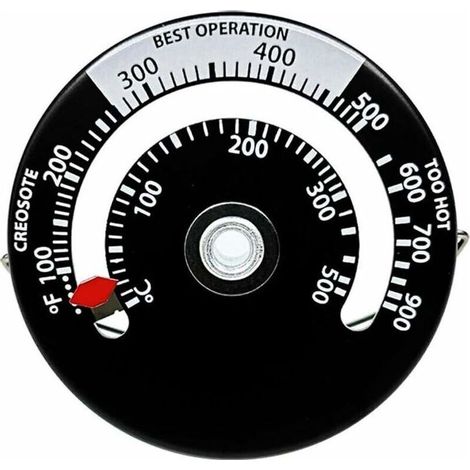 Thermomètre De Poêle Magnétique pour Surface De Poêle Et Conduit De Cheminée Rendement De Température De Combustion Et Optimisation De La Consommation De Carburant（1 pcs）