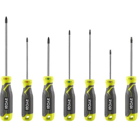 JEU DE 7 TOURNEVIS MAGNÉTIQUES RYOBI - RHSDS7PC 5132006046 (1/5)