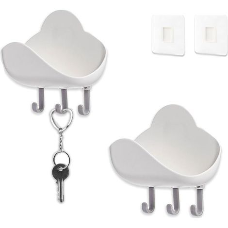 Lntyq Lot de 2 porte-savons muraux avec 3 crochets et plateau de vidange – Porte-savon multicouche sans perçage pour salle de bain et évier de cuisine (1/5)