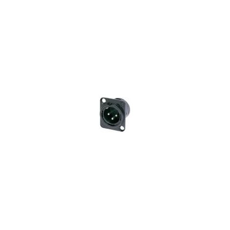 Neutrik NC3MDL1BAG Connettore XLR Spina a pannello contatti diritti Numero Poli (num): 3 Nero 1 pz.