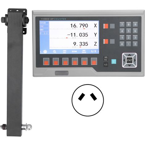 Règle numérique LCD encodeur magnétique pour tour et fraiseuse, échelle linéaire AC 80-260V prise AU, 2 axes, mesure de déplacement précise (1/5)