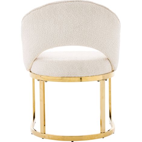 Sillas de comedor de bouclé beige y dorado, set de 2, medidas no comunicadas – MEUBLIV (1/5)