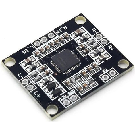 Amplificateur Stéréo Classe D à 2 Canaux – 15 W, avec Puce PAM8610, pour Haut-Parleurs Actifs, Système Audio Domestique et Bureau