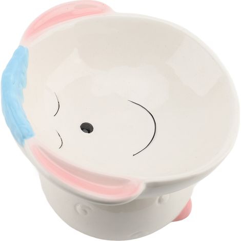 Gamelle en céramique pour animaux de compagnie, motif mouton de dessin animé, surélevée et inclinée, multifonctionnelle pour la maison (1/5)