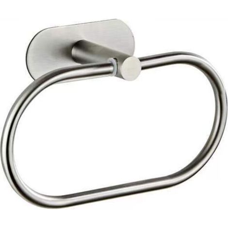 Handtuchring ohne Markierungen (silber), runder Handtuchhalter, modernes Design aus verchromtem Edelstahl 304, Handtuchstange für Bad, Küche, Terrasse