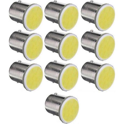 Ampoule LED automobile, lot de 10 unités, réf. BA15S/P21W, 12V, 12 SMD, COB 1156, pour l'éclairage et le remplacement dans les véhicules.-AquaForge (1/5)