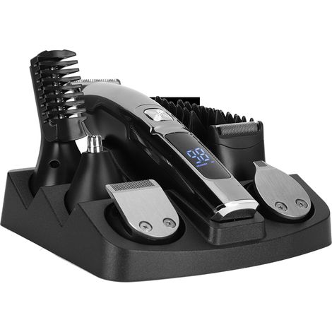 Kit de toilettage multifonctionnel pour hommes avec tondeuse à cheveux et tondeuse à barbe électrique. (1/5)