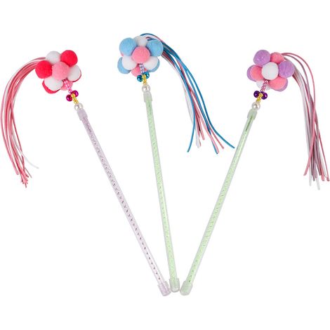 Jouet interactif pour animaux : Boule de poils colorée qui ressemble à un bonbon (1/5)